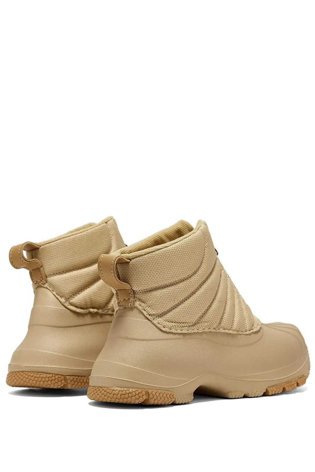 Women's Beige Comfortable Zippered Boots