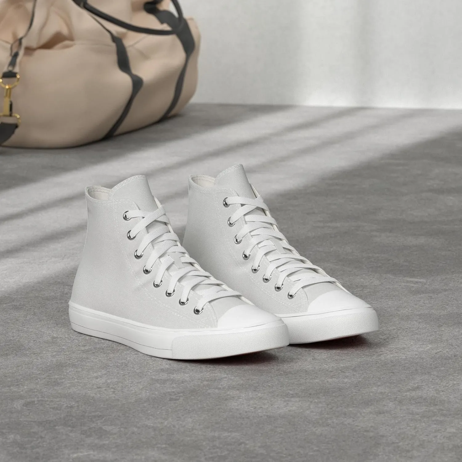 Womens Canvas Sneakers High Top Lace ups Casual Walking Shoes