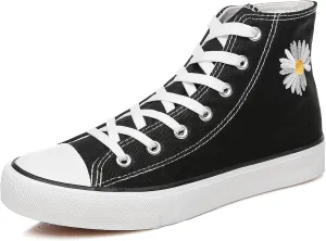 Womens Canvas Sneakers High Top Lace ups Casual Walking Shoes