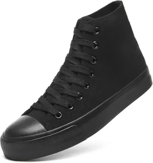 Womens Canvas Sneakers High Top Lace ups Casual Walking Shoes