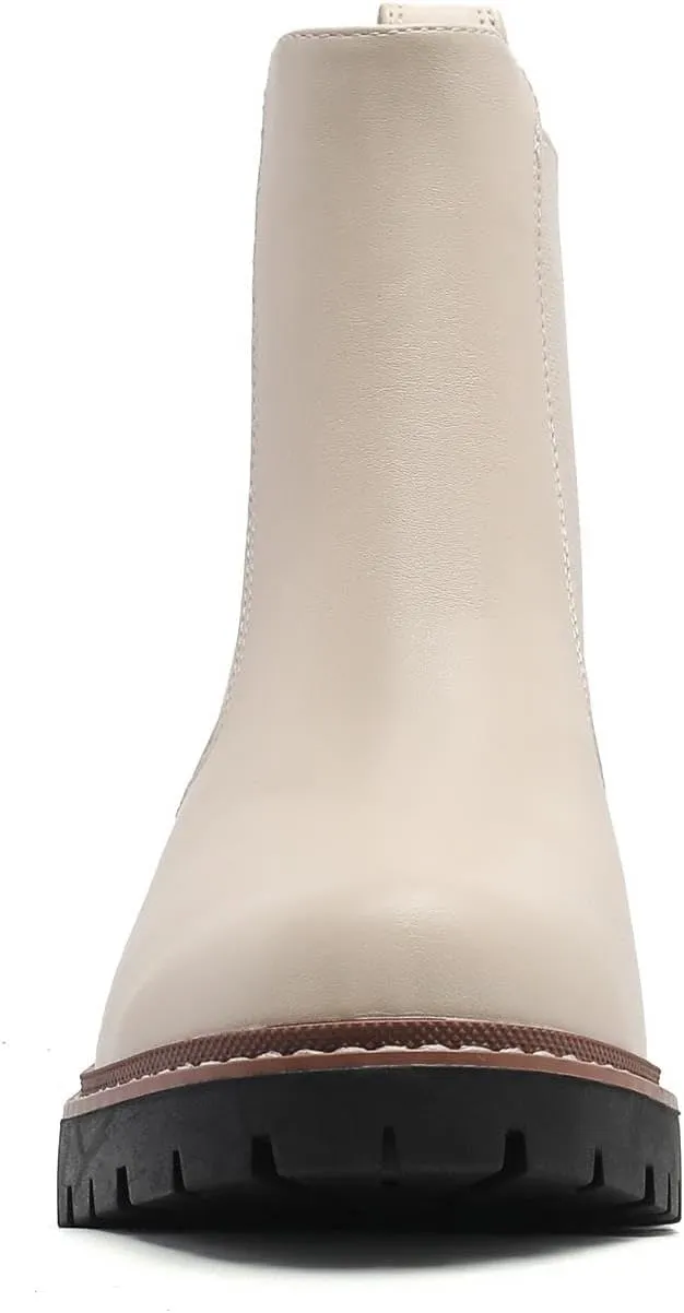 Women’s Chelsea Boots with Lug Sole Ankle Booties