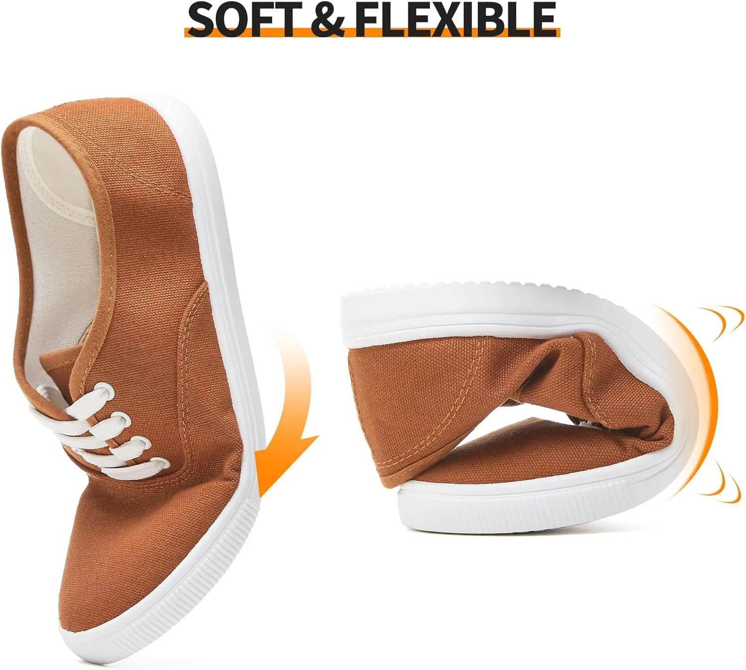 Womens Classic White Sneakers,Low Top White Canvas Shoes,Lightweight Casual Canvas Sneakers