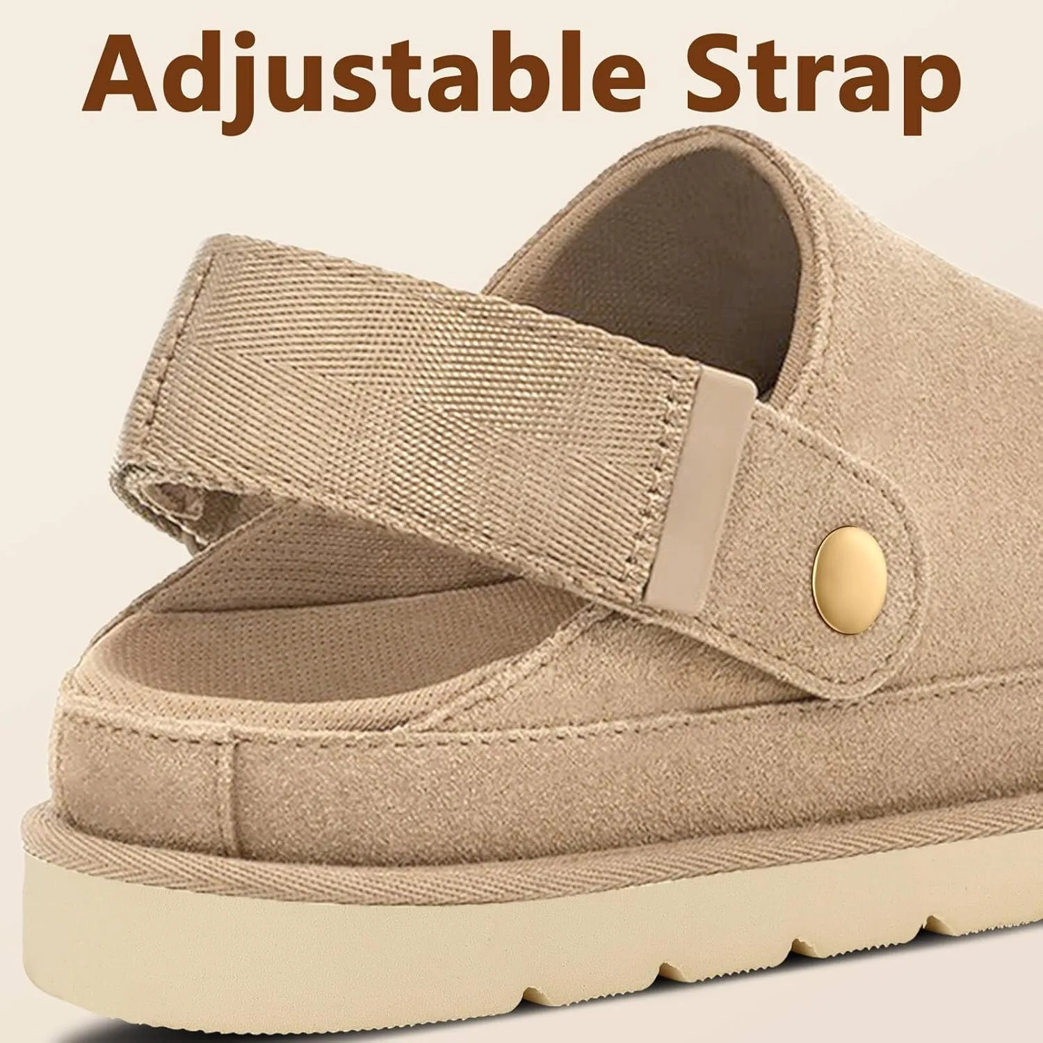 Women's Clog Slippers Platform Clogs Silppers Slip on Shoes Adjustable Comfortable
