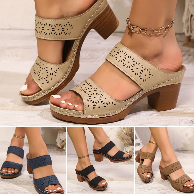 Women's Comfortable Slip-on Wedge Sandals（50% OFF）