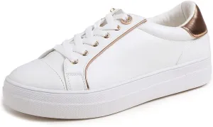 Women's Fashion Bling Deco Party Lightweight Vegan Leather Sneaker
