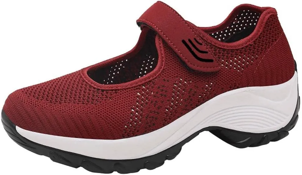Women's Fashion Sneaker Mesh Slip On Black Non Slip Shoes for Women Comfortable Orange Tennis Shoes for Women Black Loafers Shoes Women Leather Sneakers