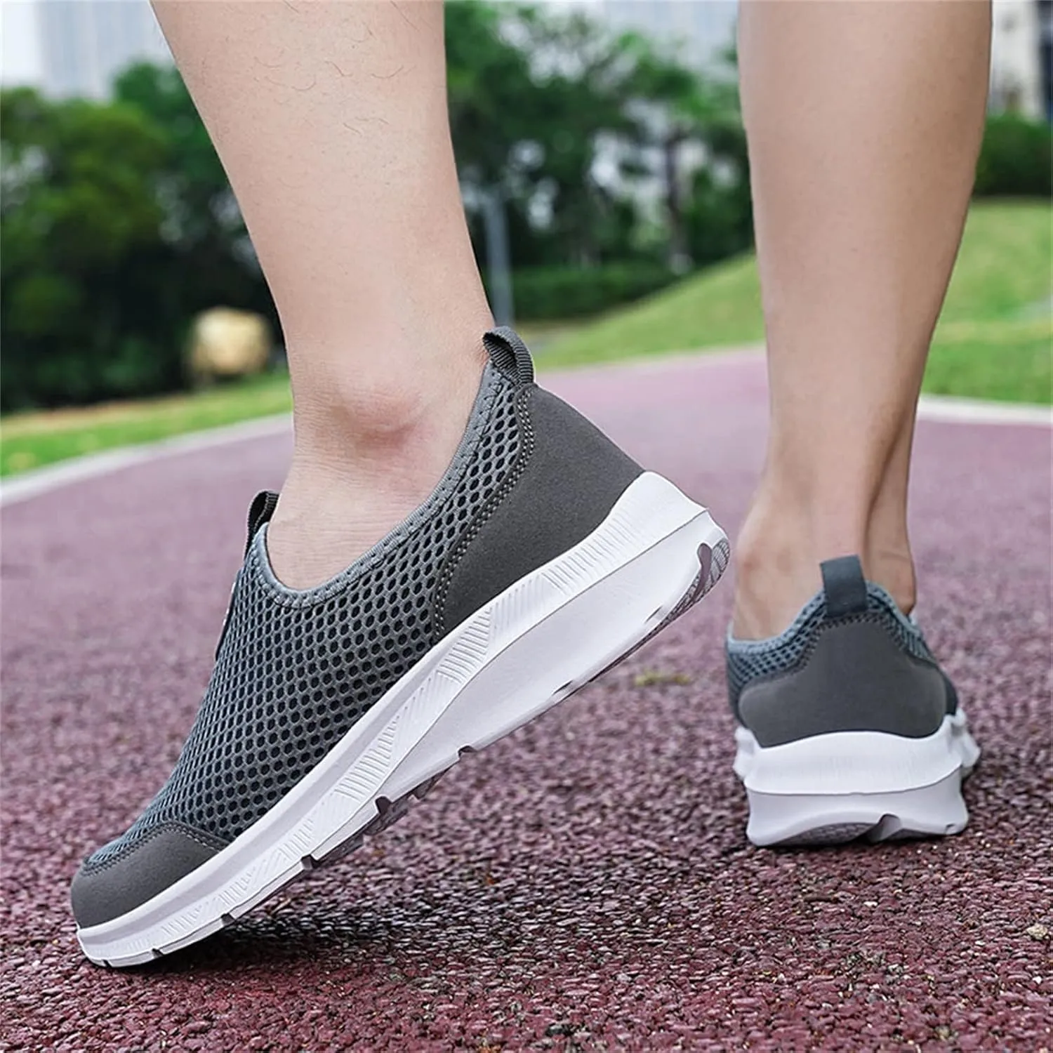 Women's Fashion Sneaker Mesh Slip On Black Non Slip Shoes for Women Comfortable Shoes Men Casual Casual Loafers for Women Men's White Sneakers
