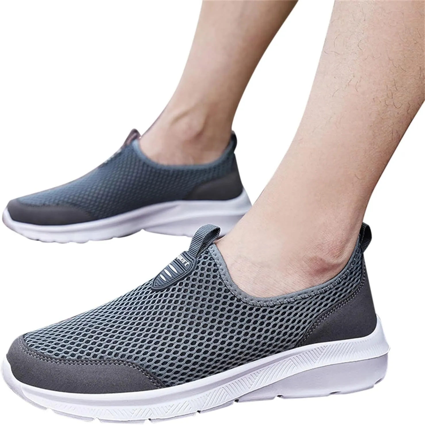 Women's Fashion Sneaker Mesh Slip On Black Non Slip Shoes for Women Comfortable Shoes Men Casual Casual Loafers for Women Men's White Sneakers
