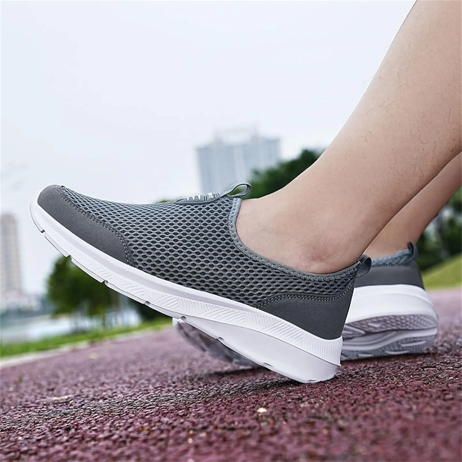 Women's Fashion Sneaker Mesh Slip On Black Non Slip Shoes for Women Comfortable Shoes Men Casual Casual Loafers for Women Men's White Sneakers