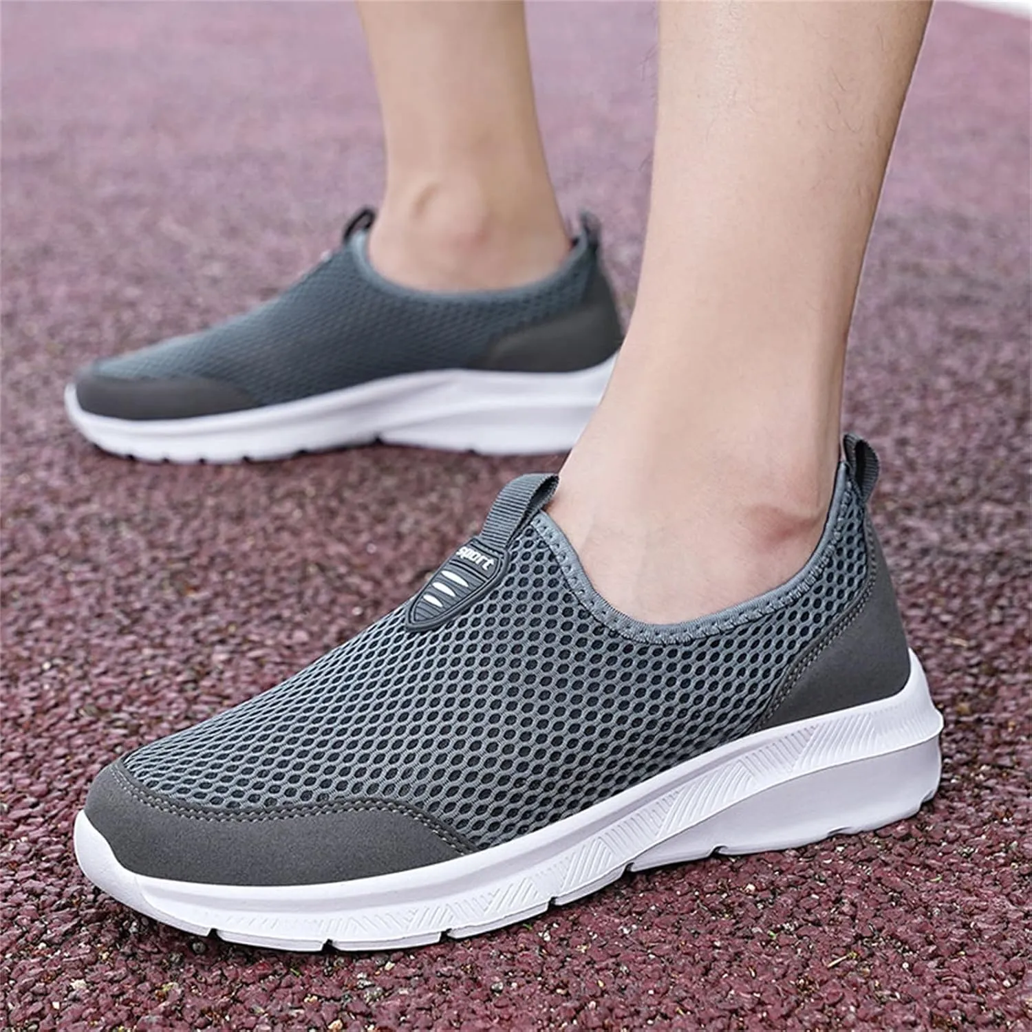 Women's Fashion Sneaker Mesh Slip On Black Non Slip Shoes for Women Comfortable Shoes Men Casual Casual Loafers for Women Men's White Sneakers