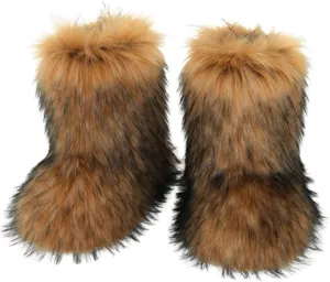 Women's Faux fur Boot Warm Comfortable Outdoor Flat Shoes Furry Fluffy Short Snow 2025 Boot Mid-Calf Boots