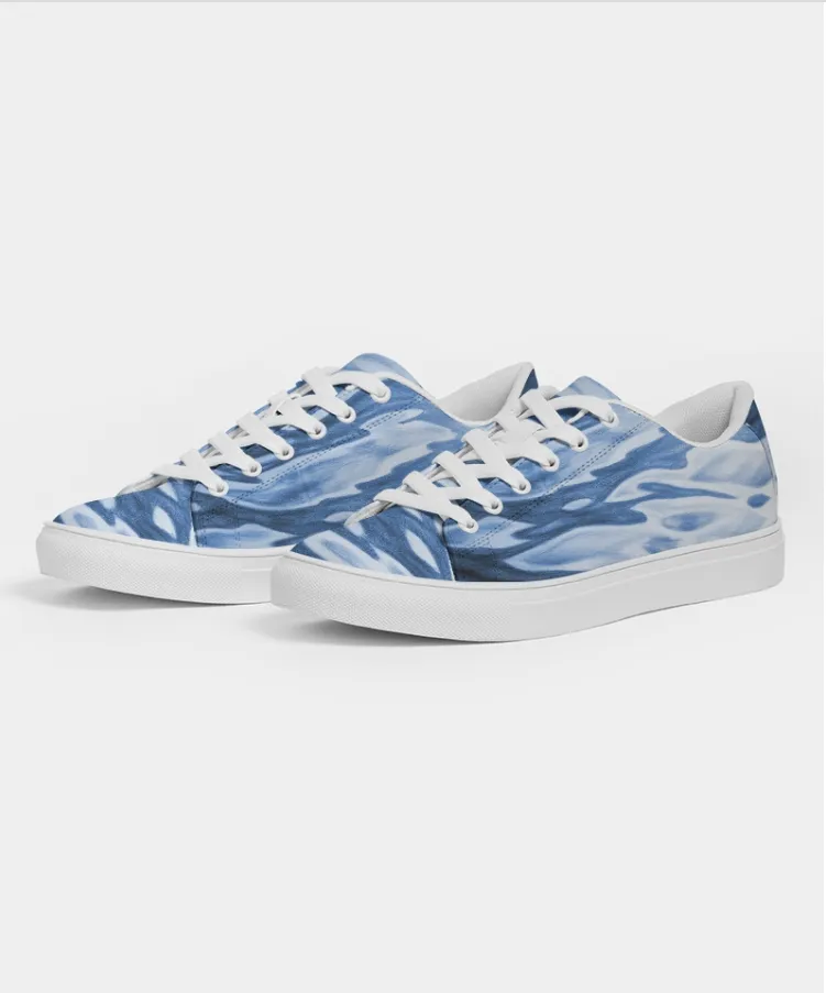 Womens Faux Leather Sneaker