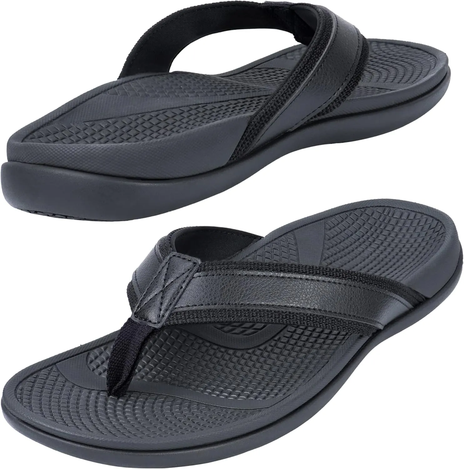 Women's Flip flops Orthotic Arch Support Sandals, Recovery Supportive Flip flop Slides for Plantar Fasciitis Heel Spur Flat Feet Pain Relief, Non-Slip Sandal Comfort Walking