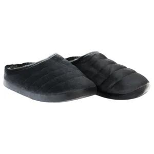 Womens Grosby Puffer Slip On Slippers Dark Grey