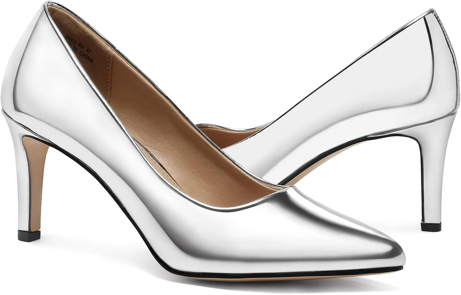 Women's Heels Closed Pointed Toe Pumps Stiletto High Heels Comfortable Wedding Party Dress Shoes 3-Inch