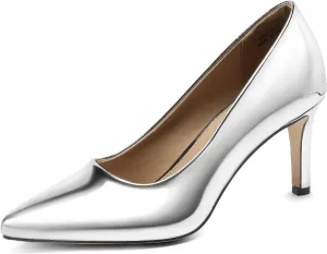 Women's Heels Closed Pointed Toe Pumps Stiletto High Heels Comfortable Wedding Party Dress Shoes 3-Inch