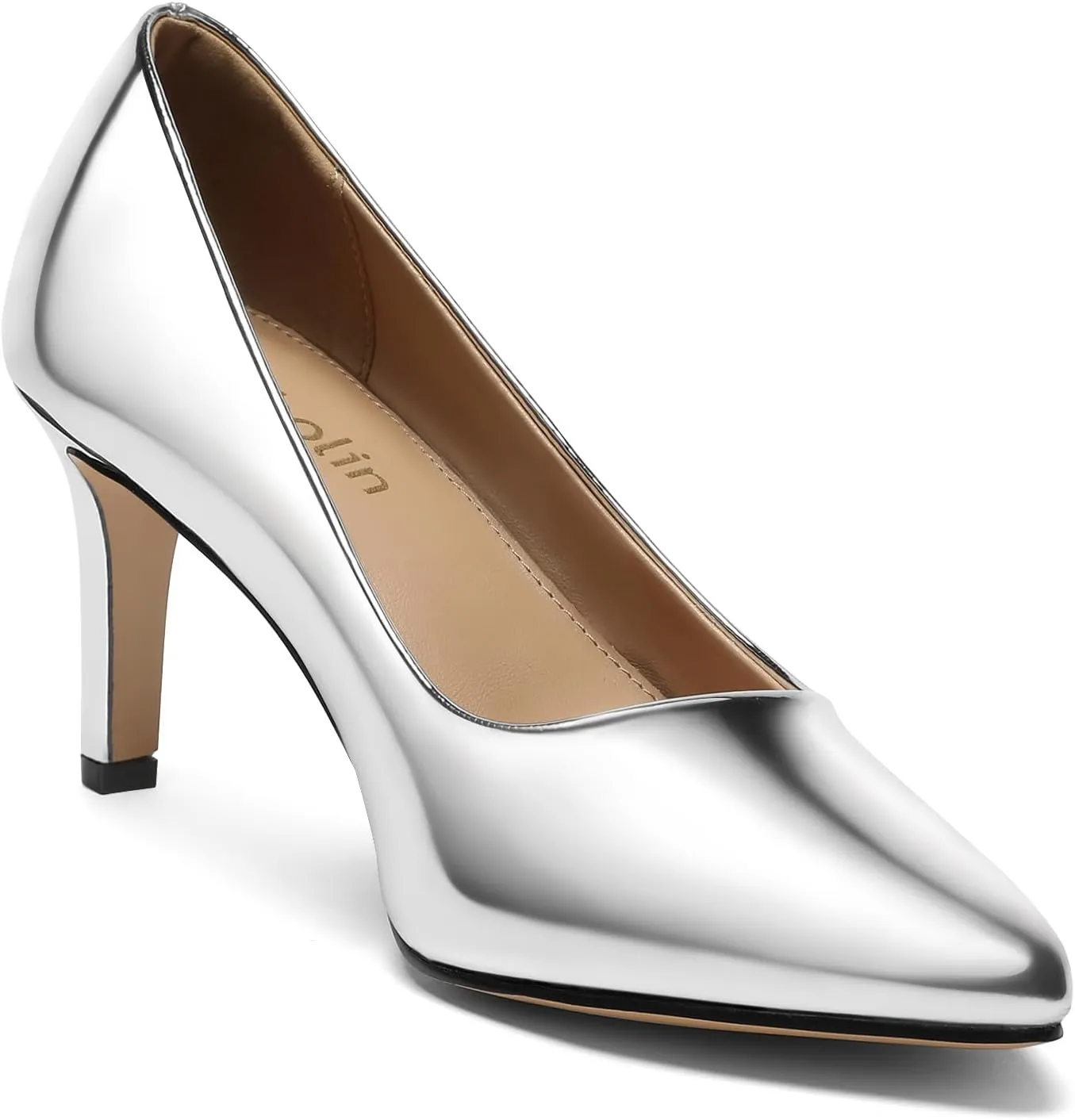 Women's Heels Closed Pointed Toe Pumps Stiletto High Heels Comfortable Wedding Party Dress Shoes 3-Inch