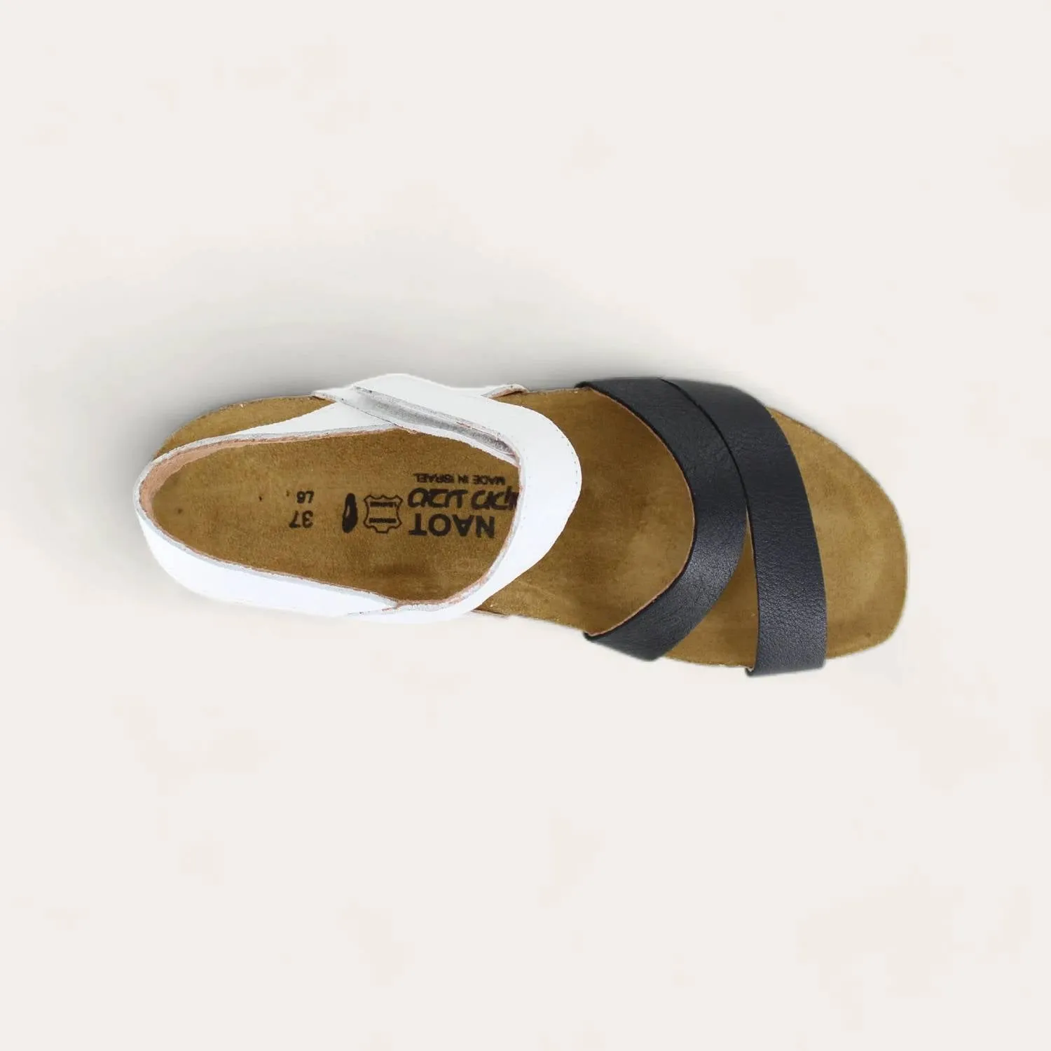 Women's Kayla Sandals - Narrow In White/black