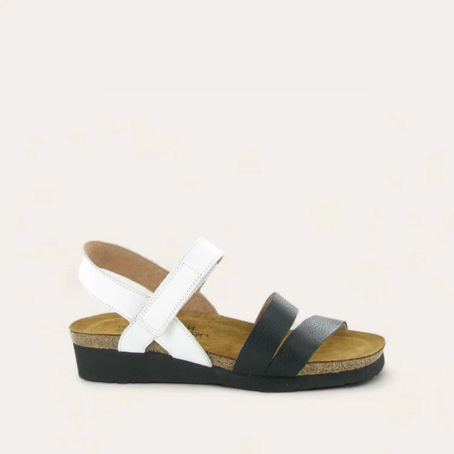 Women's Kayla Sandals - Narrow In White/black