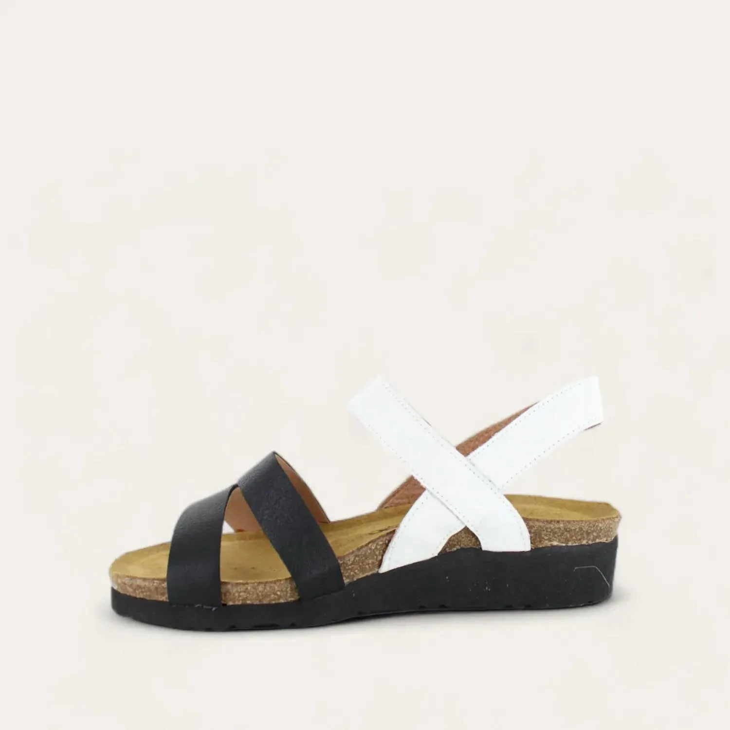 Women's Kayla Sandals - Narrow In White/black