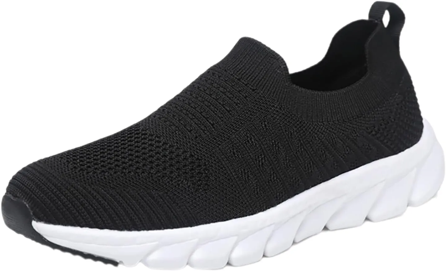 Womens Ladies Walking Running Shoes Slip On Lightweight Tennis Shoes Womens Casual Women's Casual Shoes Men's Fashion Sneakers Black Tennis Shoe Trainers Shoe