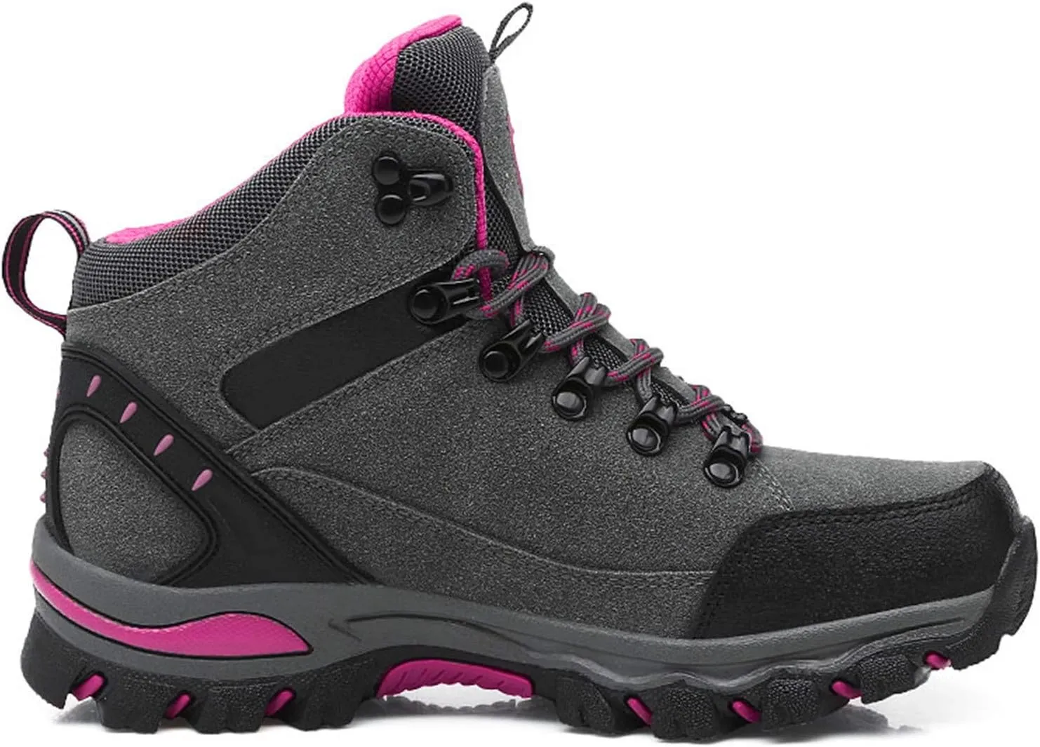 Women's Lightweight Hiking Shoes Mid Height Quick Laces Outdoors Travel Sneakers Waterproof Terrain Hiking Boot for Women