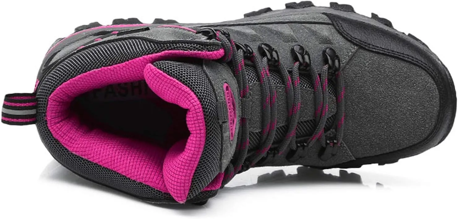 Women's Lightweight Hiking Shoes Mid Height Quick Laces Outdoors Travel Sneakers Waterproof Terrain Hiking Boot for Women