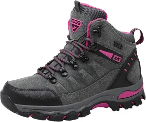 Women's Lightweight Hiking Shoes Mid Height Quick Laces Outdoors Travel Sneakers Waterproof Terrain Hiking Boot for Women