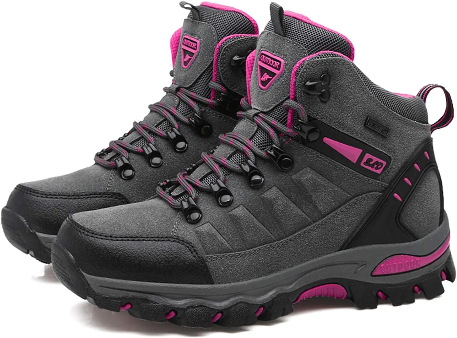 Women's Lightweight Hiking Shoes Mid Height Quick Laces Outdoors Travel Sneakers Waterproof Terrain Hiking Boot for Women