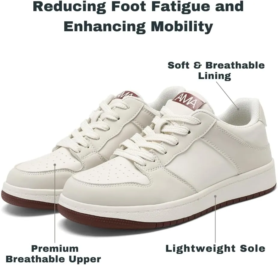 Womens Retro Sneakers, Comfortable Walking Shoes, Non-Slip Casual Tennis Shoes for Running Travel Work