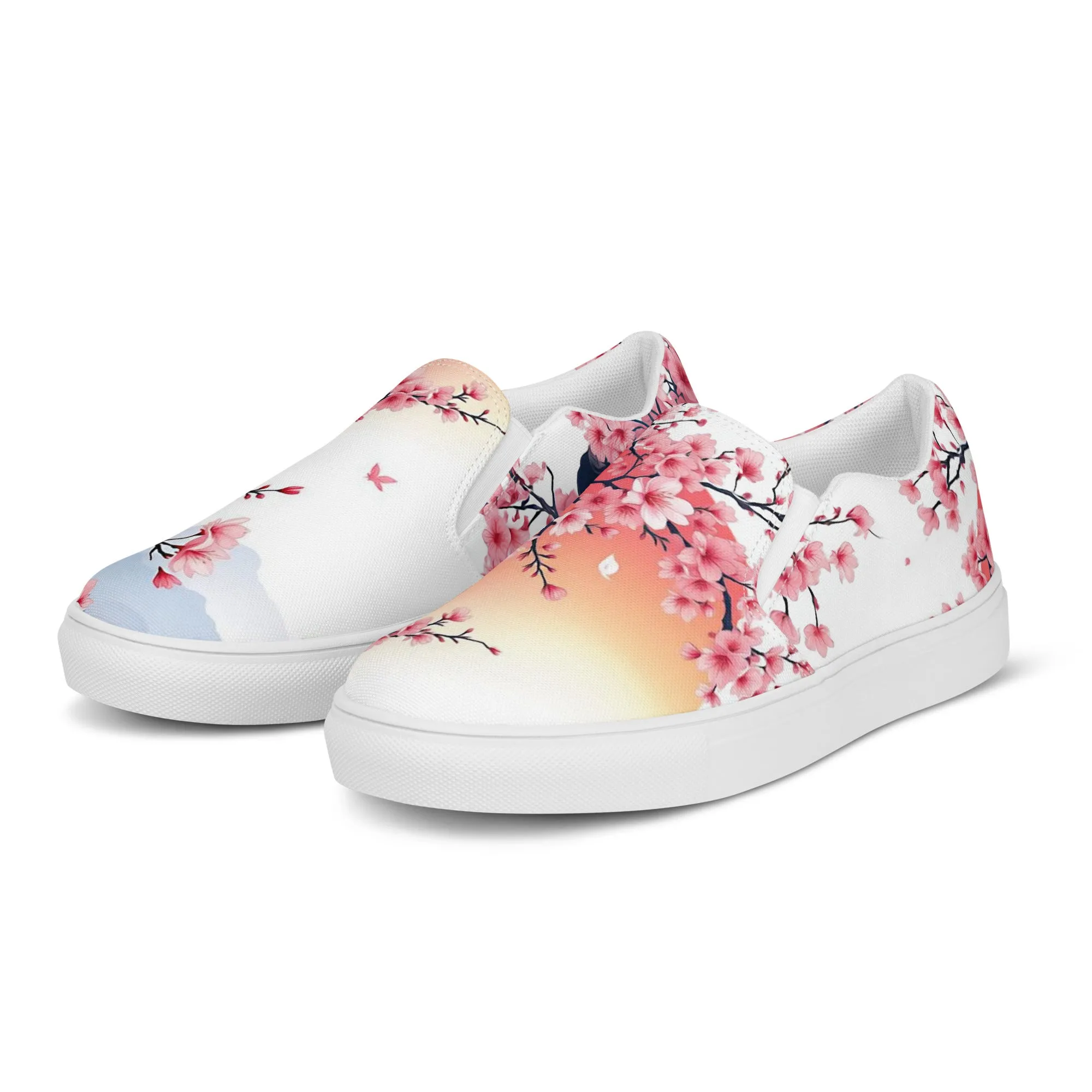Women’s slip-on canvas shoes - Cherry Blossom SG018