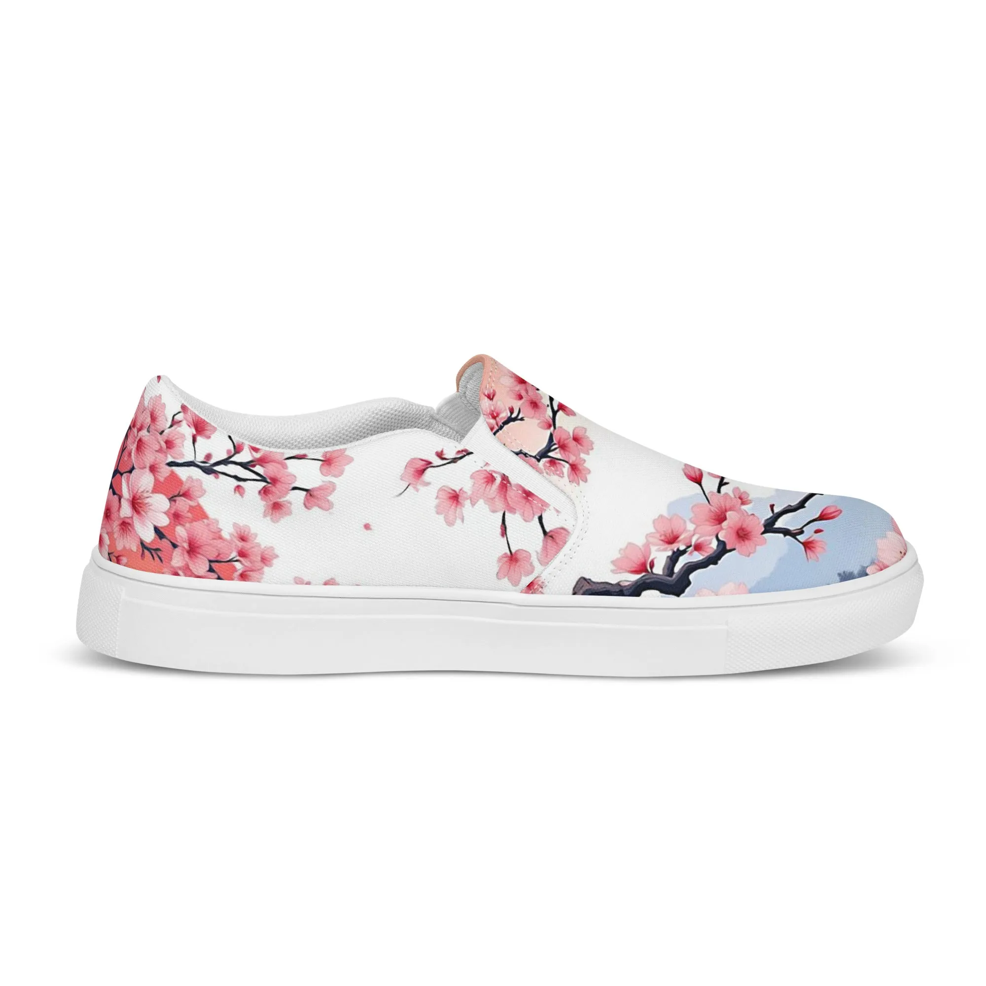 Women’s slip-on canvas shoes - Cherry Blossom SG018