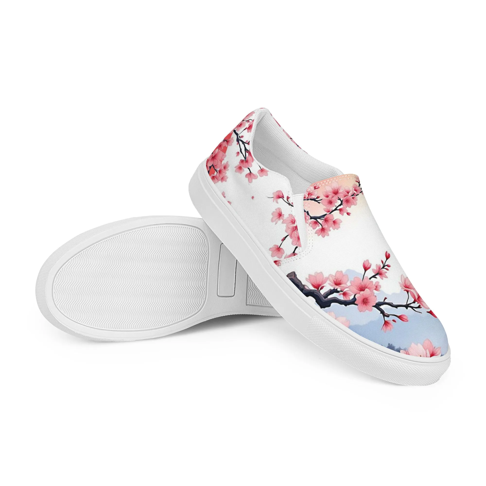 Women’s slip-on canvas shoes - Cherry Blossom SG018