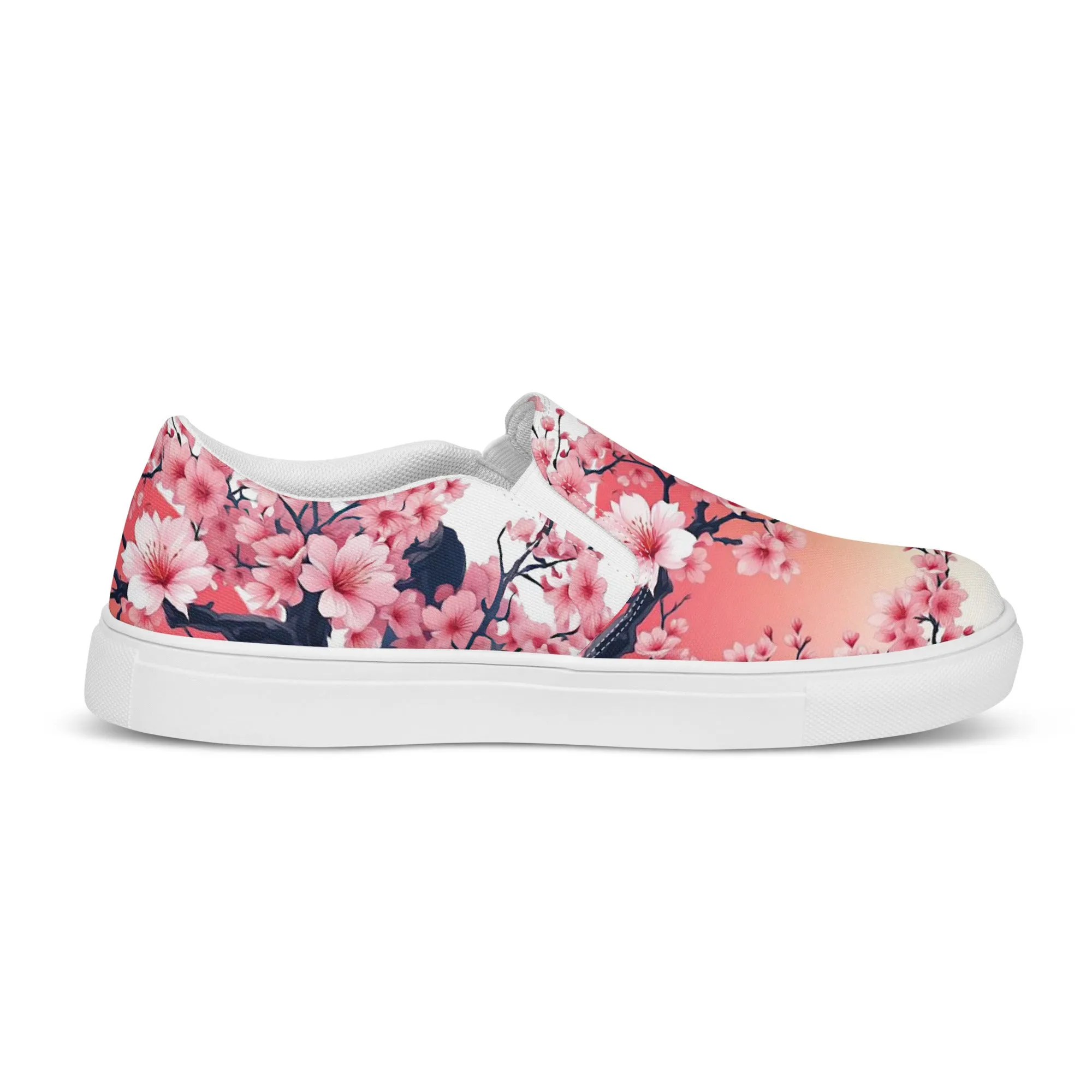 Women’s slip-on canvas shoes - Cherry Blossom SG018