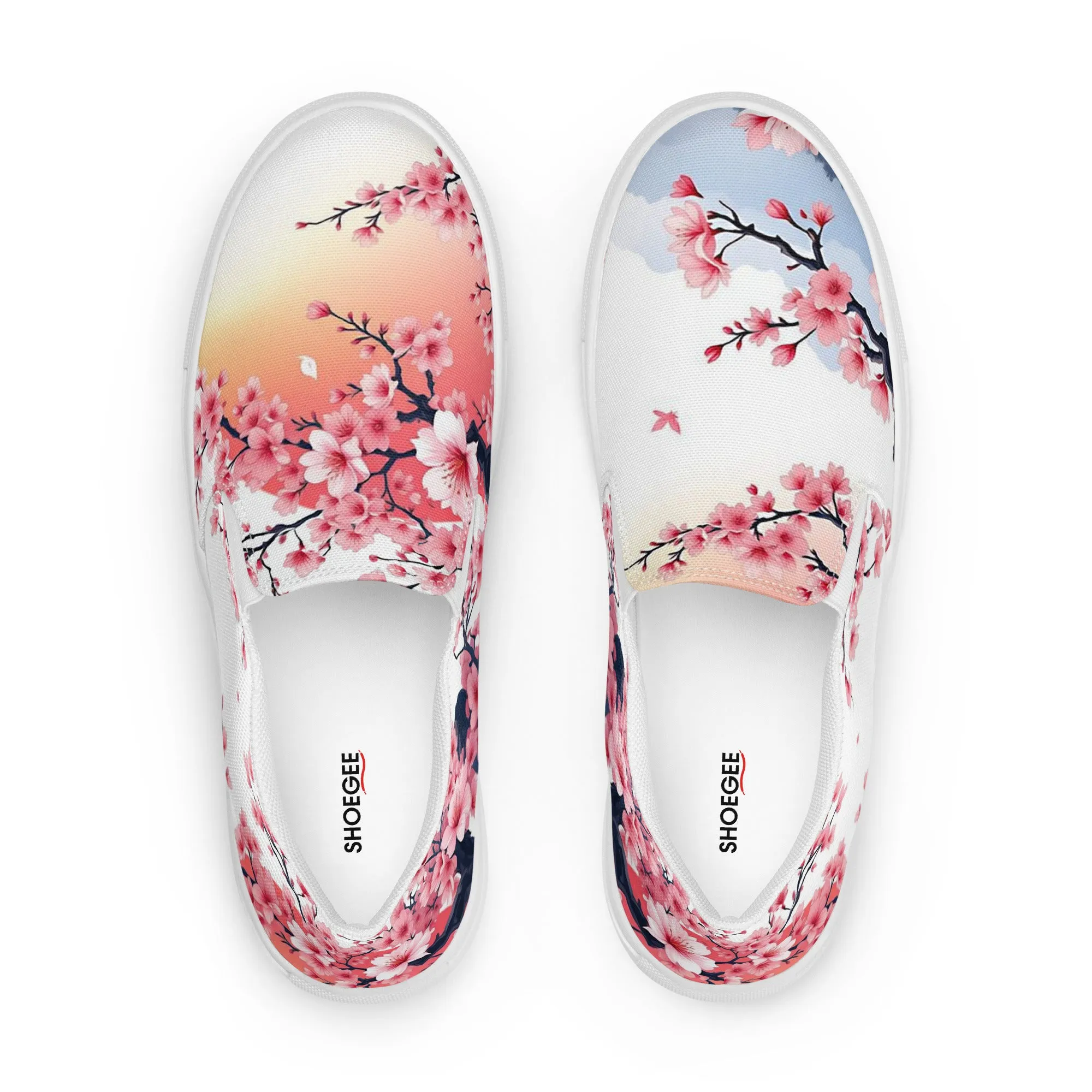 Women’s slip-on canvas shoes - Cherry Blossom SG018