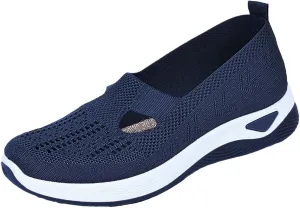 Women's Slip on Sneakers Shoes Woven Orthopedic Non Slip Work Shoes Women Arch Support Business Casual Shoes Dress Sneakers Waterproof Tennis Shoe Loafers Shoe