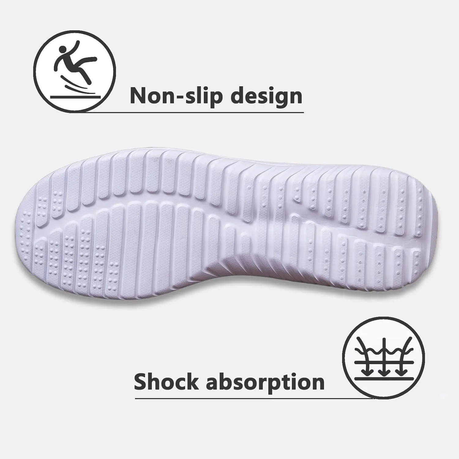 Women's Slip On Sneakers Women, Non Slip Work Shoes Comfortable Lightweight Breathable Casual Shoes for Walking Travel Work