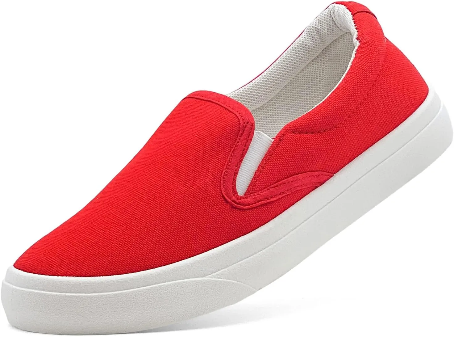 Women's Slip on Sneakers Womens Loafers Classic Canvas Leisure Vintage Flat Fashion Comfortable Elastic Sneakers