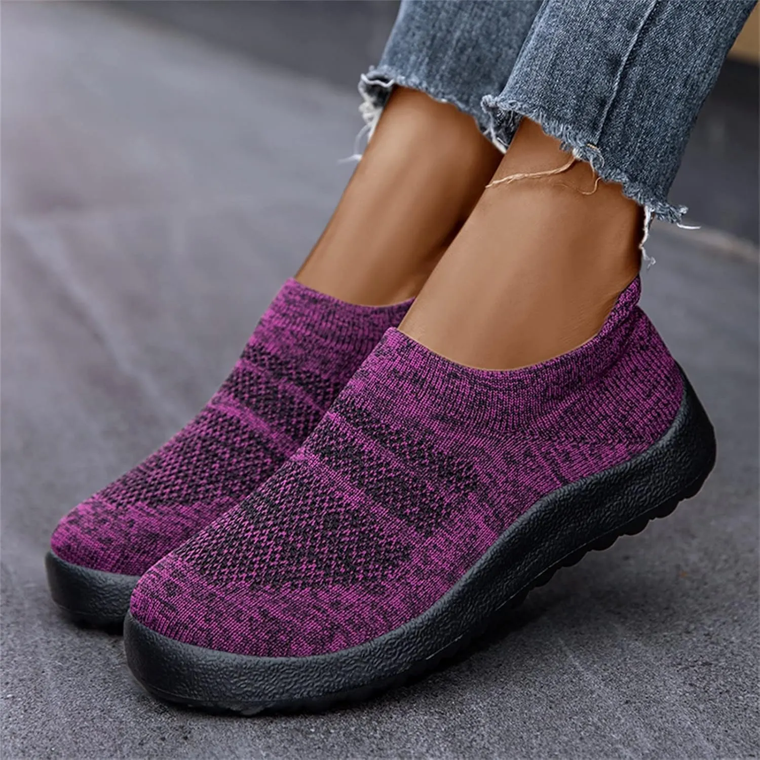Womens Slip on Walking Shoes Comfort Lightweight Running Shoes for Men Casual Business Casual Shoes Black Sneakers Platform Tennis Shoe Loafers Shoe