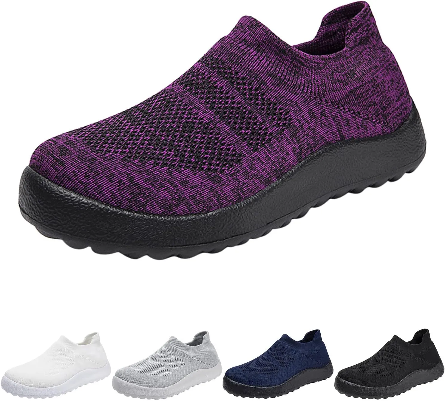 Womens Slip on Walking Shoes Comfort Lightweight Running Shoes for Men Casual Business Casual Shoes Black Sneakers Platform Tennis Shoe Loafers Shoe