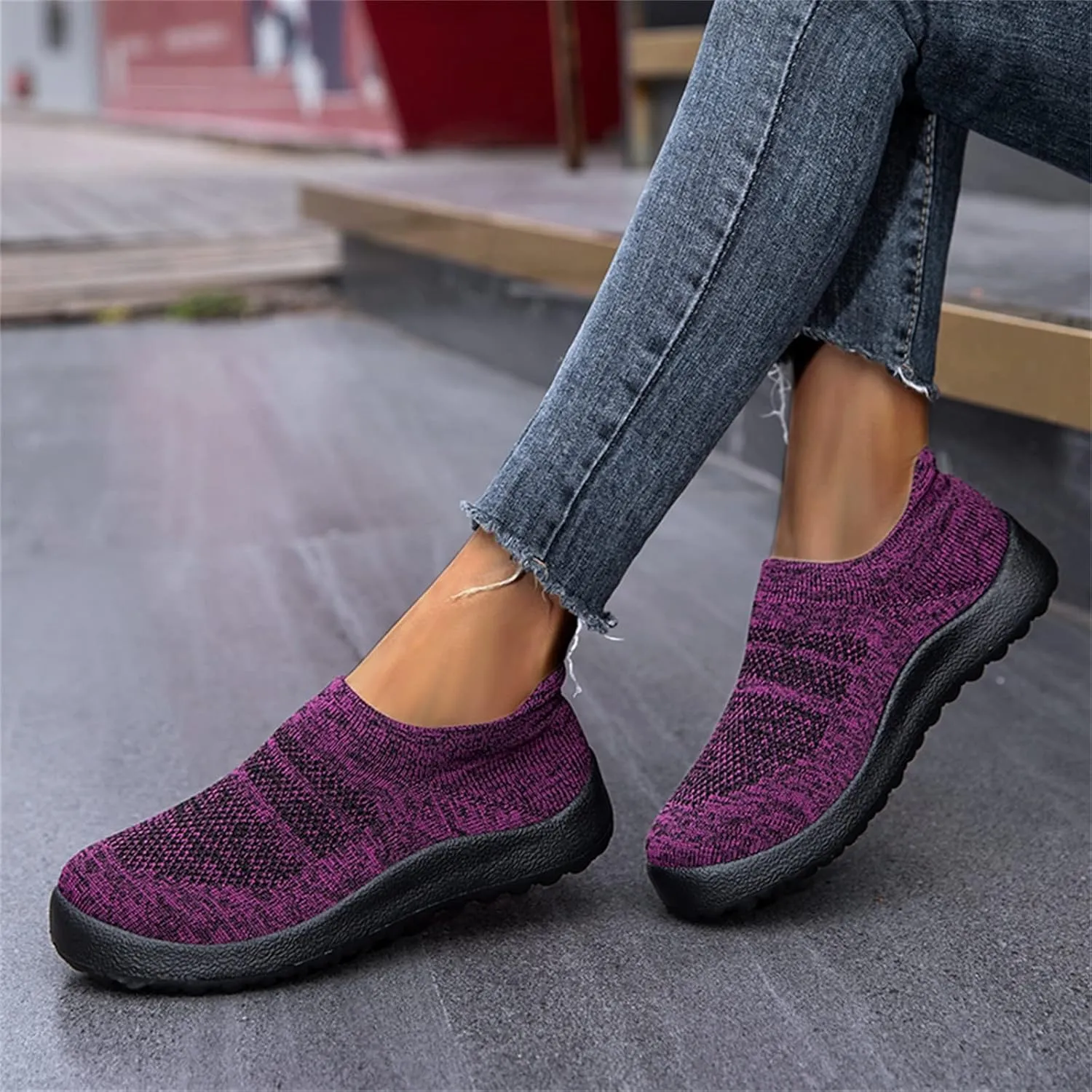 Womens Slip on Walking Shoes Comfort Lightweight Running Shoes for Men Casual Business Casual Shoes Black Sneakers Platform Tennis Shoe Loafers Shoe