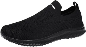 Womens Slip On Walking Shoes Lightweight Breathable Non Slip Tennis Shoes Womens Winter Men's Shoes Casual Women's Fashion Sneakers Black Tennis Shoe White Loafers