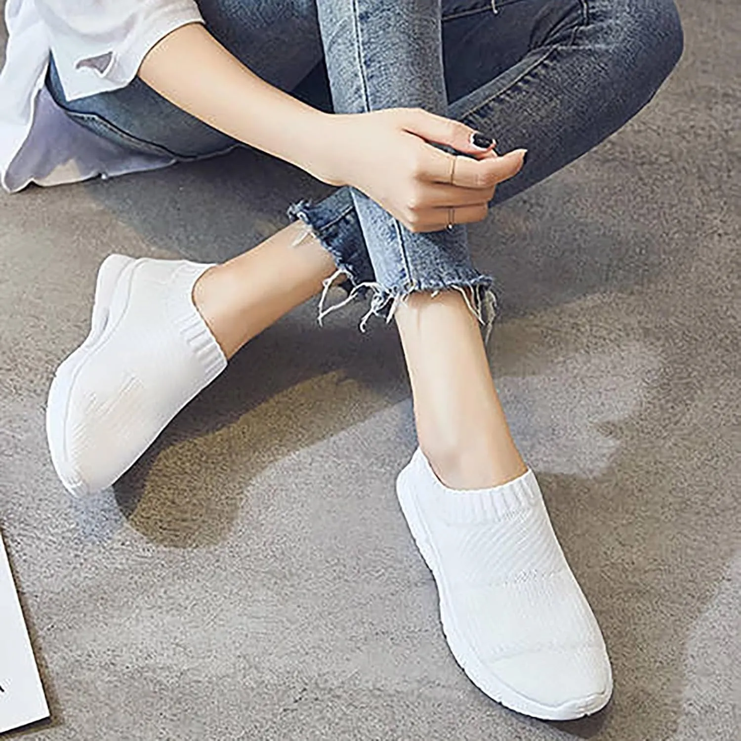 Womens Slip On Walking Shoes Non Slip Running Shoes Womens Running Shoes Arch Support Black Casual Shoes Men Shoes Sneakers Brown Tennis Shoe Trainers Shoe