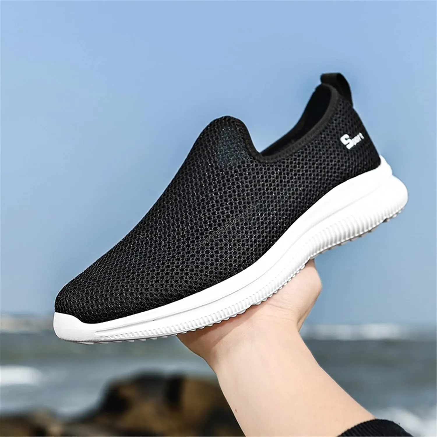 Women's Slip on Walking Shoes Tennis Lightweight Gym Running Shoes for Men Walking Men Shoes Casual Black Platform Sneaker Red Tennis Shoe Loafers Casual Slip On