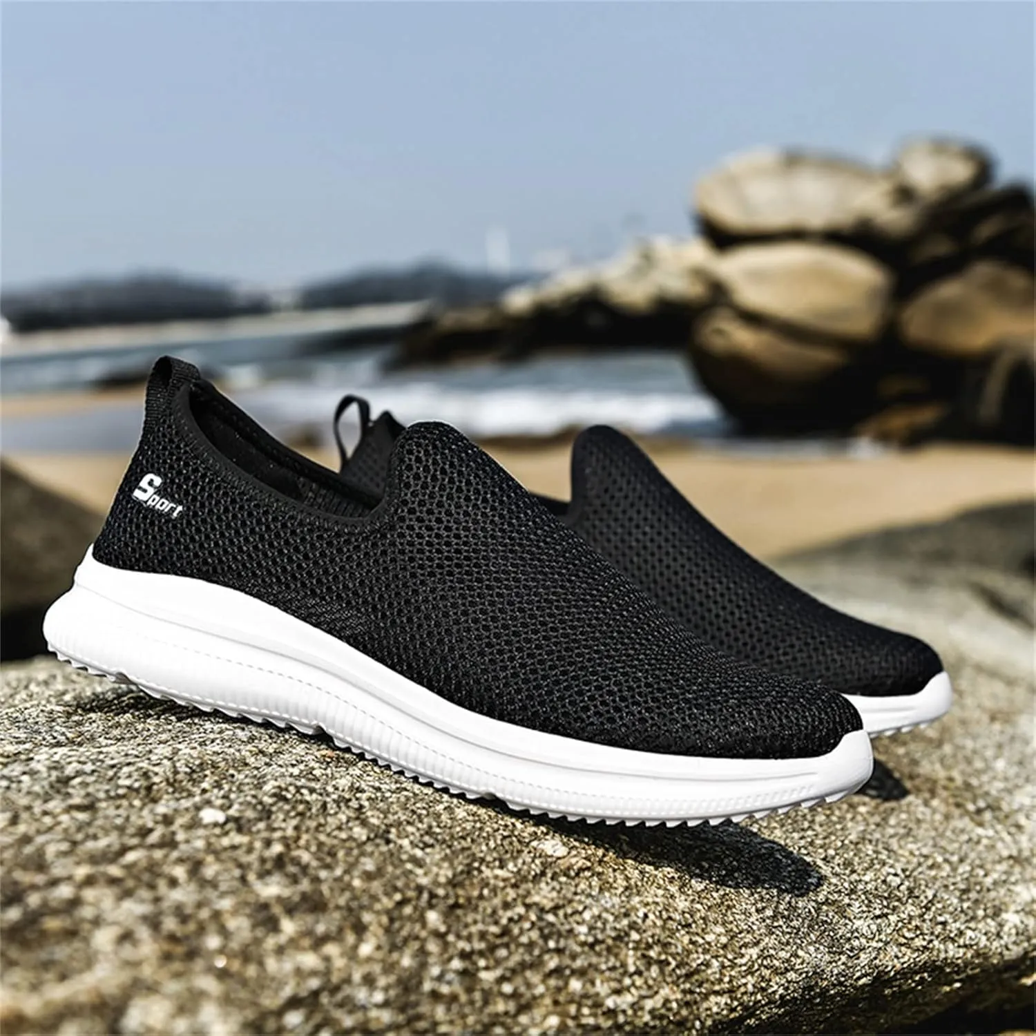 Women's Slip on Walking Shoes Tennis Lightweight Gym Running Shoes for Men Walking Men Shoes Casual Black Platform Sneaker Red Tennis Shoe Loafers Casual Slip On