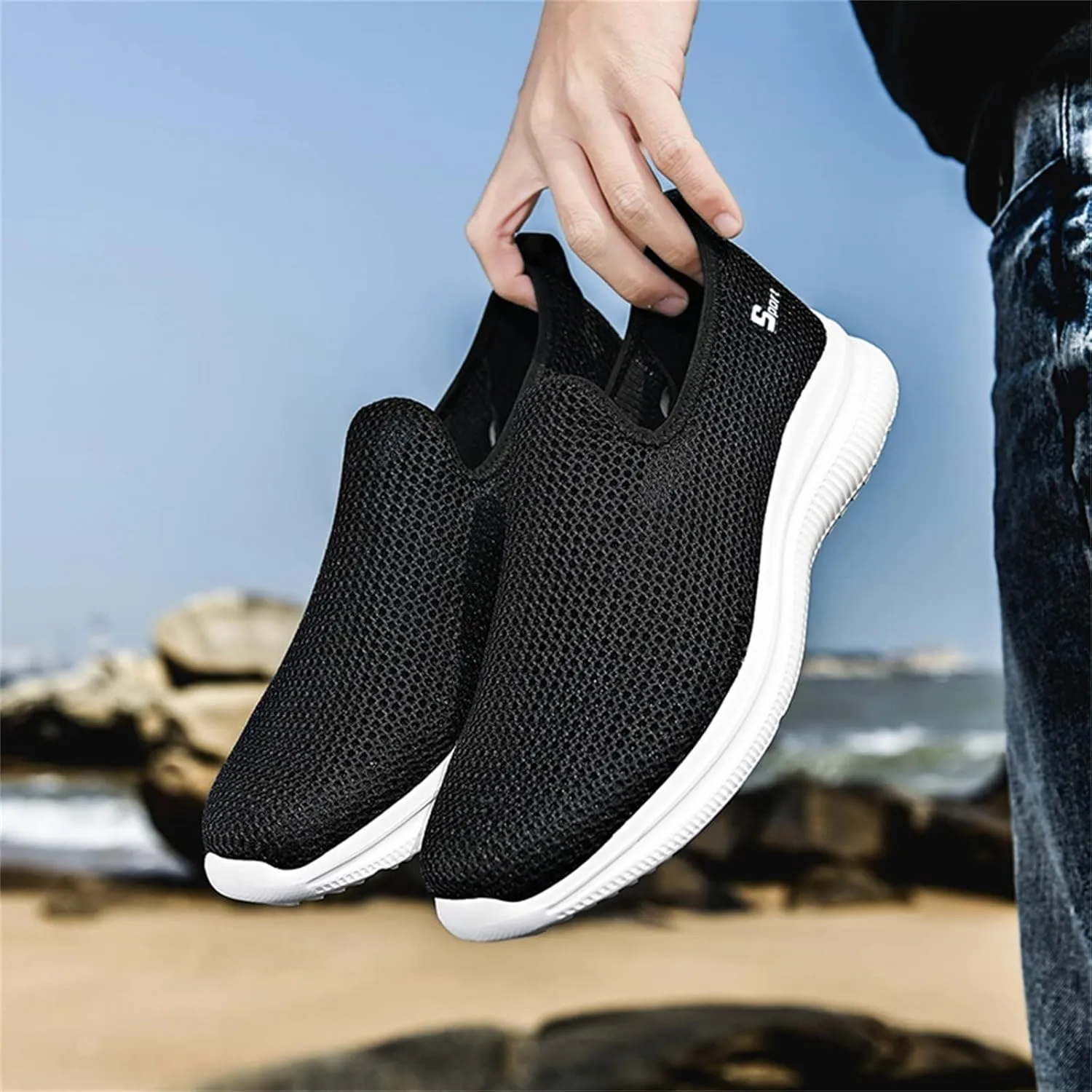 Women's Slip on Walking Shoes Tennis Lightweight Gym Running Shoes for Men Walking Men Shoes Casual Black Platform Sneaker Red Tennis Shoe Loafers Casual Slip On