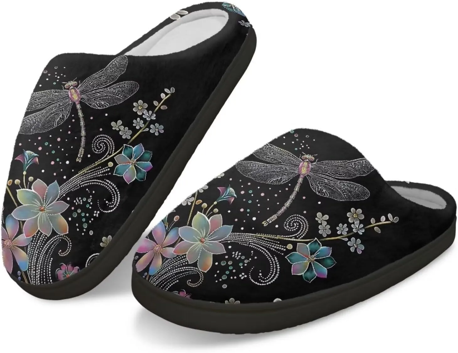 Womens Slippers Comfortable Non-slip Warm Fuzzy Slippers