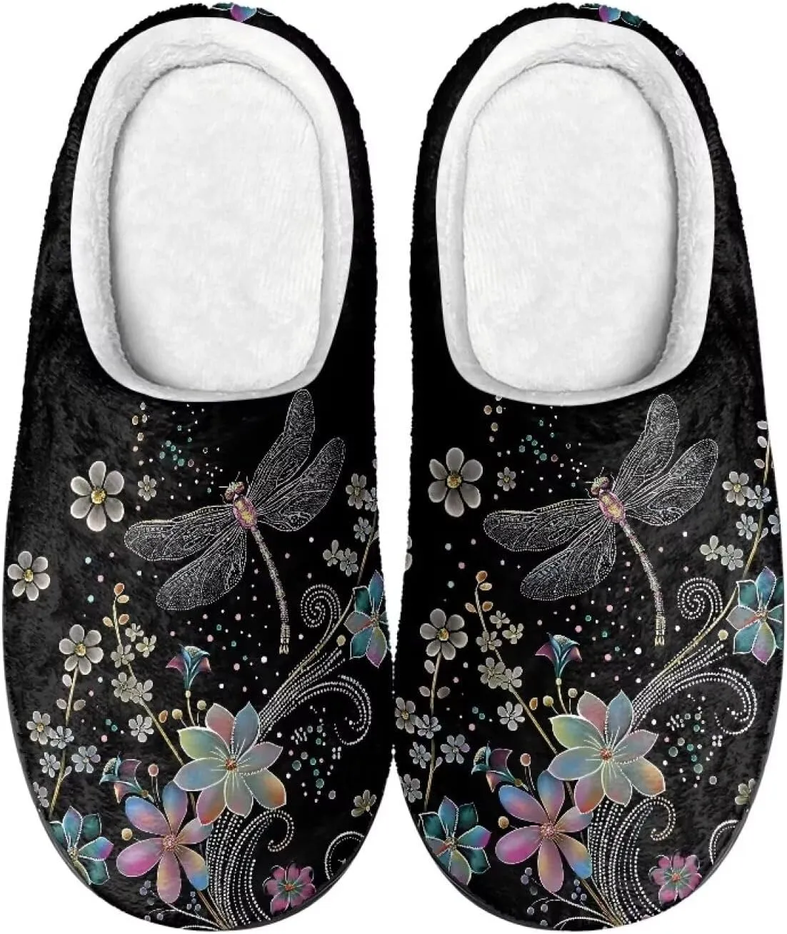 Womens Slippers Comfortable Non-slip Warm Fuzzy Slippers