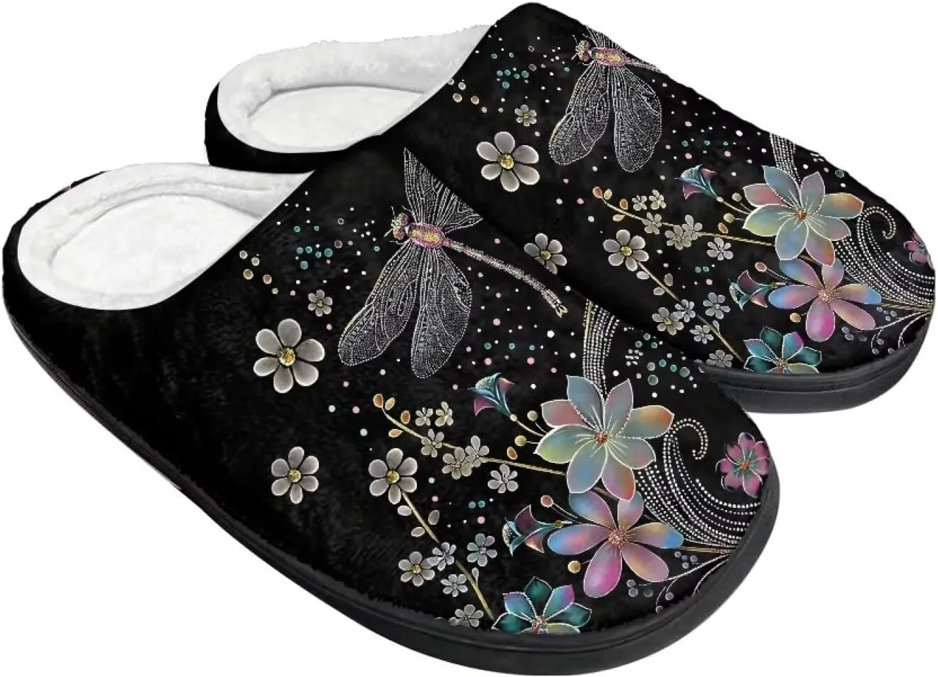 Womens Slippers Comfortable Non-slip Warm Fuzzy Slippers