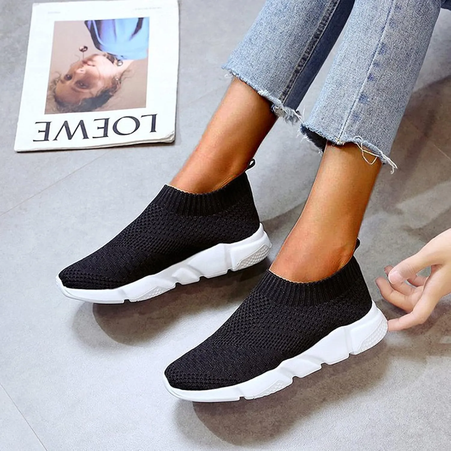 Women's Sneakers with Arch Support Blue Zapatos CóModos para Mujeres Embarazadas Black Slip On Shoes Women Size 5.5 Womens Sneakers Size 11 Wide Width Comfy Shoes for Women for Work Office